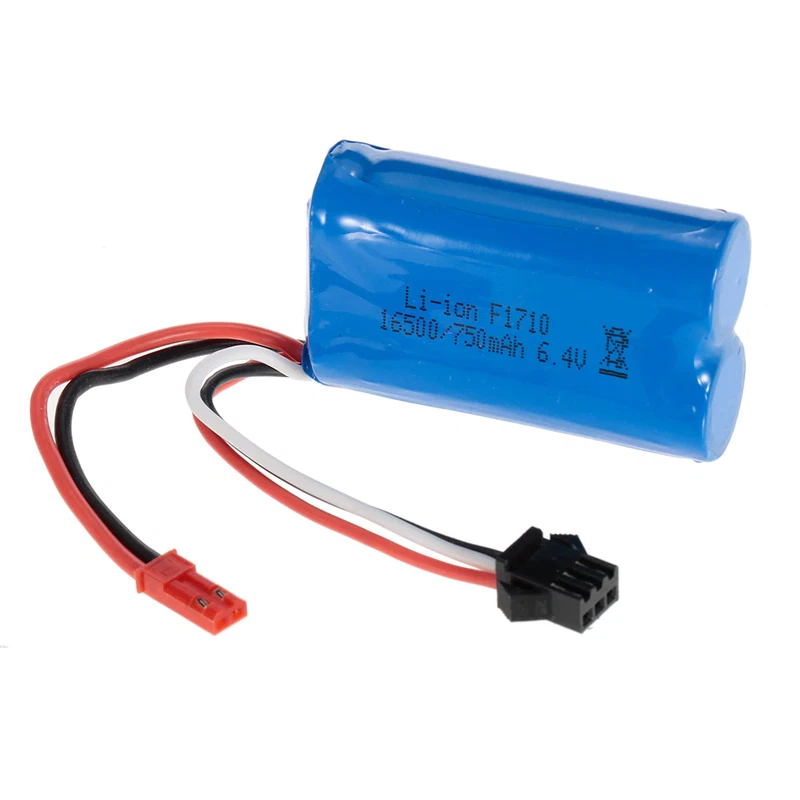 WLTOYS Batteria LiIon 750mAh 6.4V con connettore JST + JST-SM 3 Pin A979-A - A959A-A