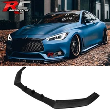 Fit 17-22 Infiniti Q60 IKON V3 Style Front Bumper Lip Spoiler Body Kit PU