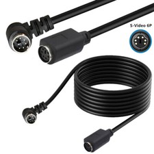 Mini DIN 6-Pin Adapter Cable 6 Pin PS/2 PS2 Data Cord Angle 90  Male to Female