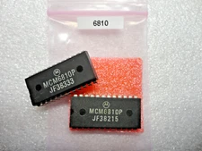 6810 24 Pin Static Ram, X2 Pulls, 128x8 Tested Good, Cheap Shipping, USA SELLER!