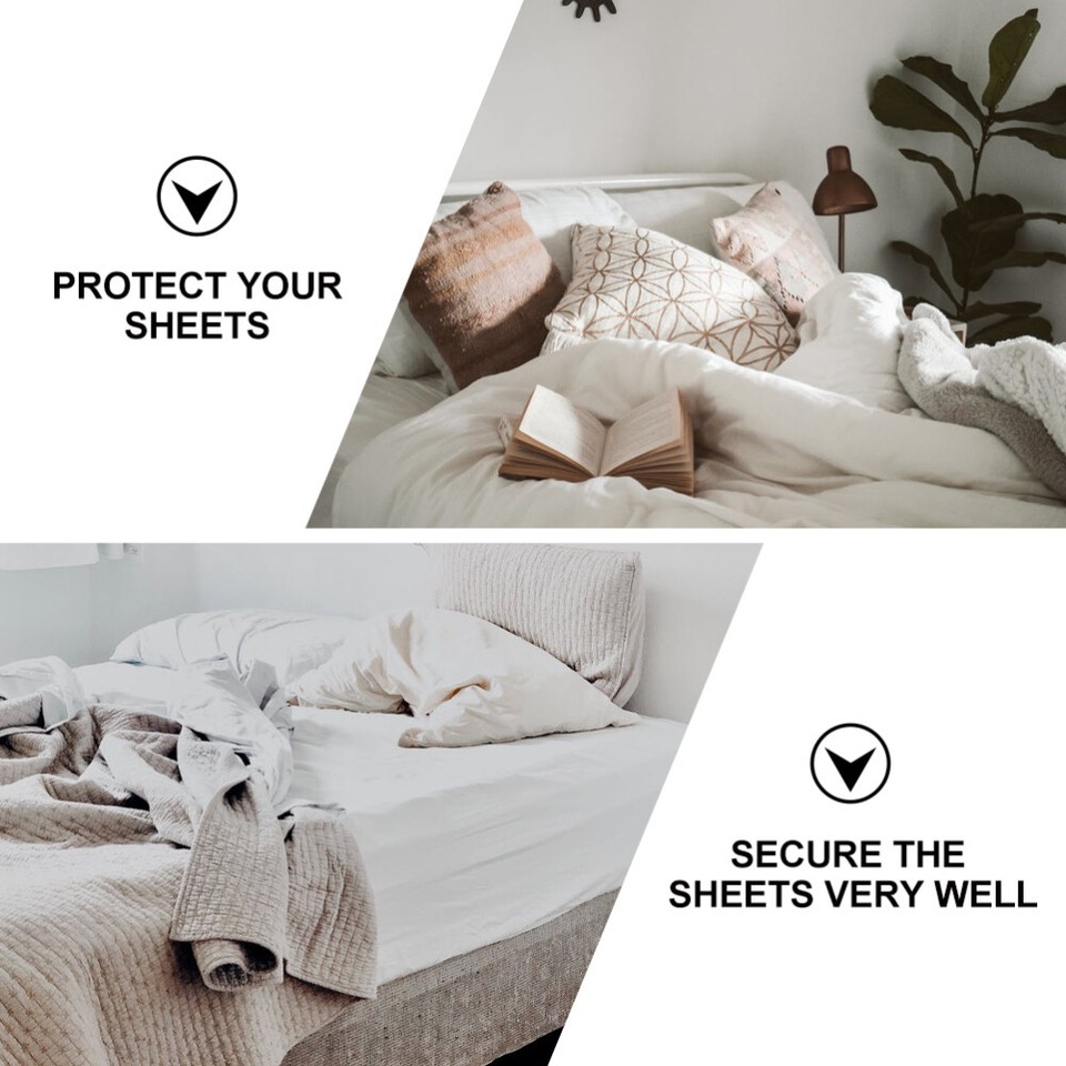 16 Pcs Bed Sheet Holder Straps Plastic Grippers Heavy Duty Fitted Clip