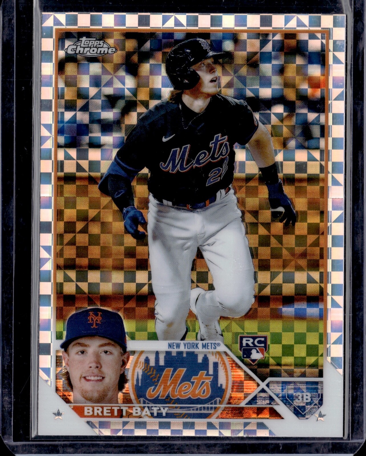 2023 Topps Chrome Brett Baty Rookie Card X-Fractor #204