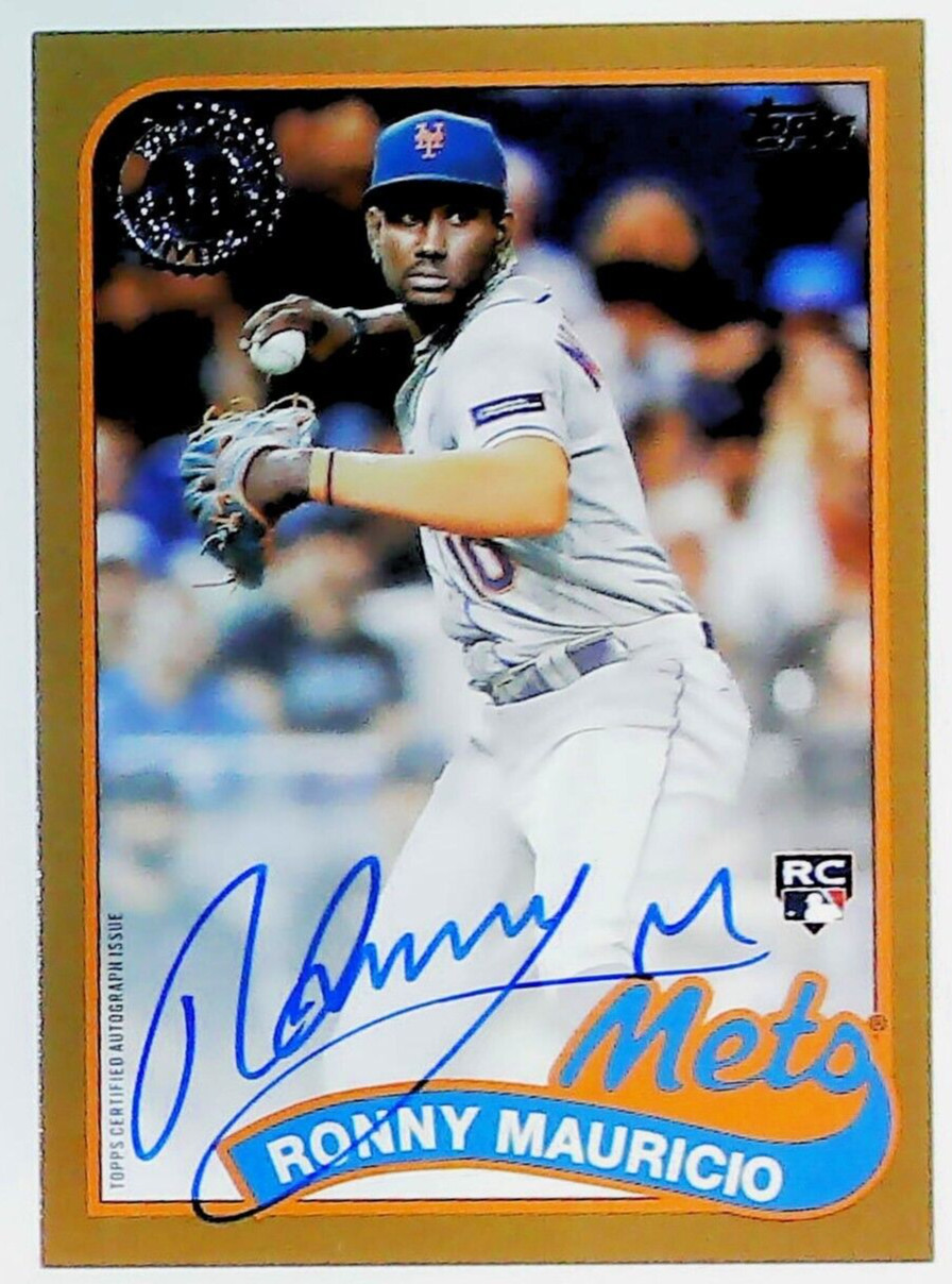 2024 TOPPS UPDATE 1989 AUTO GOLD /50 89AU-RM RONNY MAURICIO ROOKIE NY METS