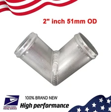 2" inch 51mm Universal Aluminum 90-Degree Radiator Coolant Hose Pipe Connector