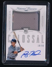 PRESTON TUCKER 2015 NATIONAL TREASURES ROOKIE COLOSSAL MATERIAL RC AUTO 10/99