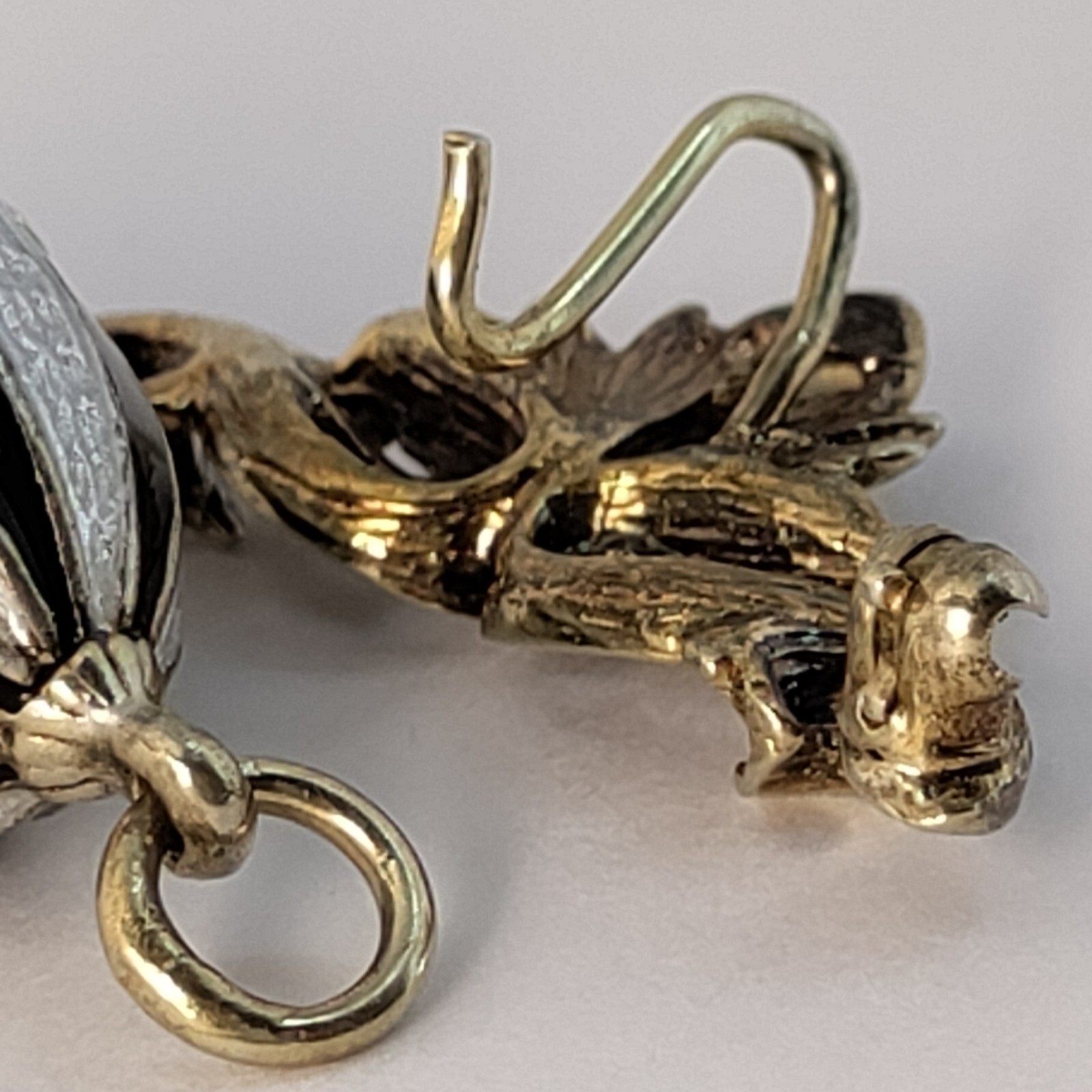 Vintage Solid Sterling Silver Gilt Guilloche Enam… - image 5