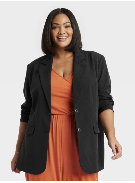 AVA & VIV Womens 1X Black Blazer Coat | eBay