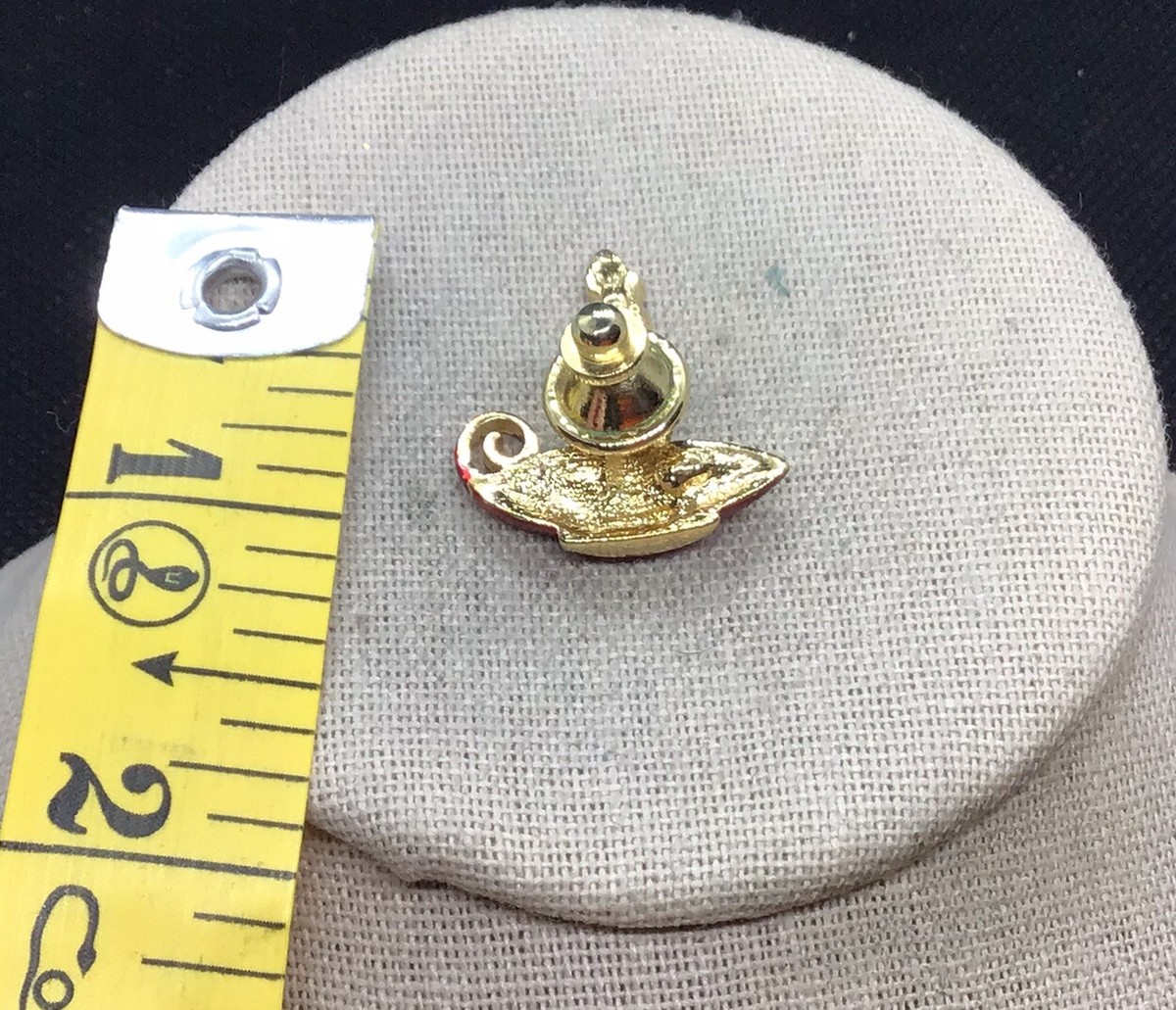 Vintage Christmas Holiday Gold Tone Costume Enameled Rhinestone