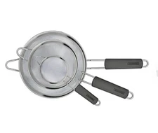 Tramontina Stainless Steel Mesh Strainer with Silicone Grip (3 pack)