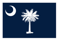 3" south carolina state flag sticker decal usa made