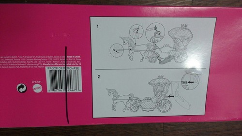 *Box Markings* NEW IN BOX Barbie Dreamtopia Sweetville Kingdom Carriage - Picture 4 of 4