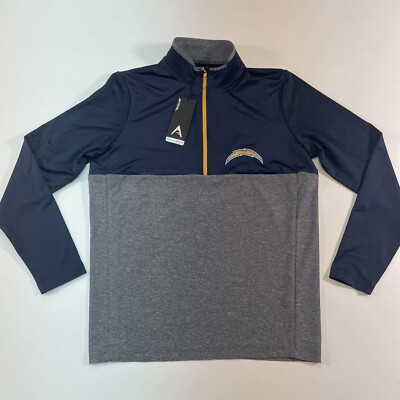 NWT MENS S LOS ANGELES CHARGERS NFL ANTIGUA ZONE 1/4 ZIP PULLOVER LA