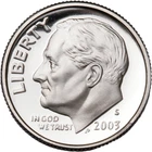 2003 S Roosevelt 90% Silver Dime DCAM GEM PROOF
