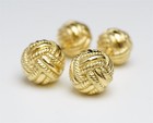 TIFFANY & CO Schlumberger Woven Gold Knot Cufflinks 18K Yellow Gold — photo 1