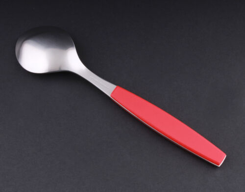 Georg Jensen, Strata Cutlery Child's Spoon Stainless Steel. Henning Koppel. RED! - Picture 2 of 5