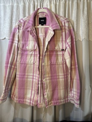 Vans Women's Plaid Flannel Shirt 100% Cotton Large Button Up top