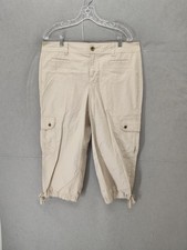 Tommy Hilfiger Cargo Capri Pants Womens 14 Drawstring Outdoor Pockets Summer