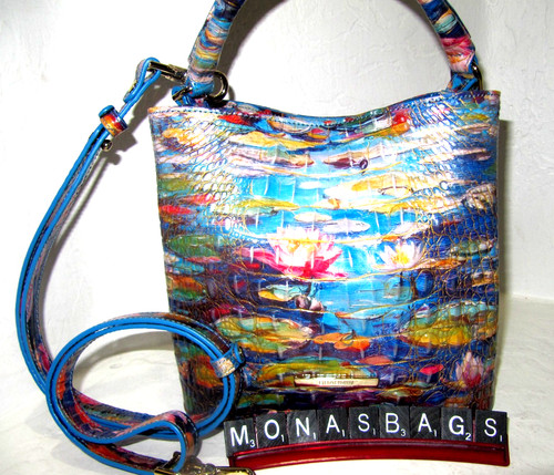 Brahmin Mini Amelia Waterlily Melbourne Leather Satchel Crossbody Bag NWT $285