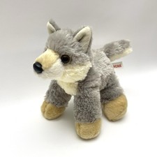 Aurora Gray Wolf Woolsey Flopsie Plush Stuffed Animal 9"
