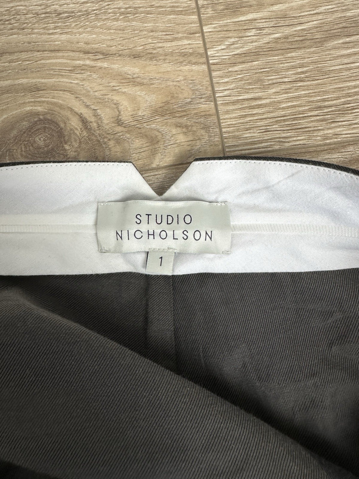 Studio Nicholson Decrease Pants Wool Olive Green … - image 8