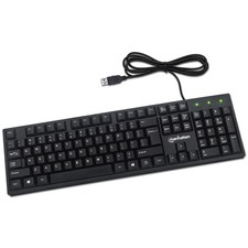 Manhattan Wired Computer Keyboard   Basic Black Keyboard - with 4.5ft USB-