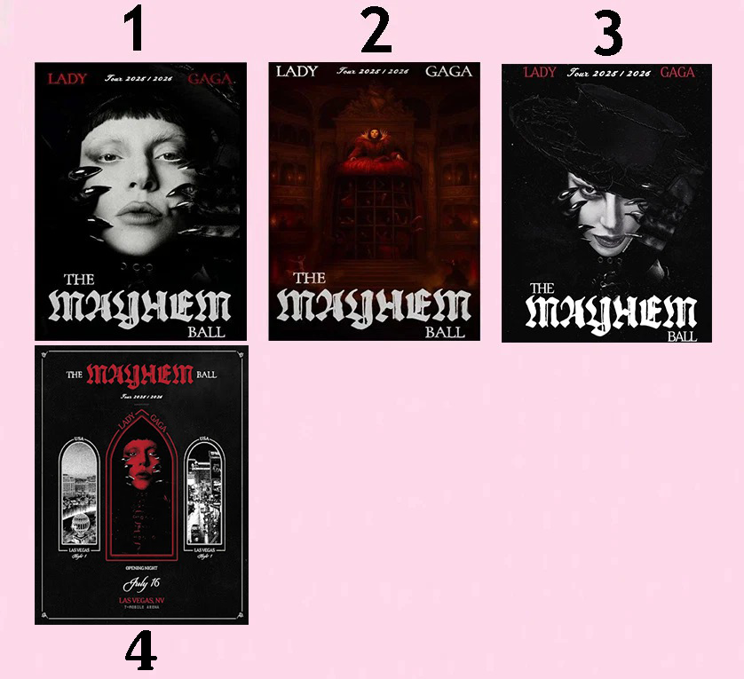 Lady Gaga The Mayhem Ball Tour 2025 Poster | eBay