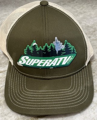 SuperATV.com Green White Mesh Snapback Trucker Hat Pacific Headwear Pro Model