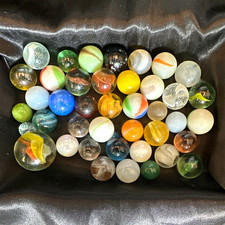 Vintage Mixed Lot Glass Toy Marbles Assorted Colors  Sizes 41 Count Lot 4