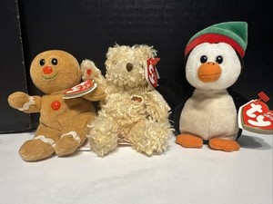 Ty Jingle Beanie Babies Lot Of 3. Sweeter, Herschel, Snowbound.  Read Descript