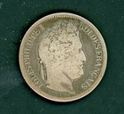 FRANCE 1833-W 2 FRANCS LILLE MINT KING LOUIS PHILIPPE SILVER COIN AS SHOWN