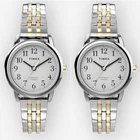 Lot of 2 Timex Women's T2P298 Easy Reader 25mm Expansion Band Watch