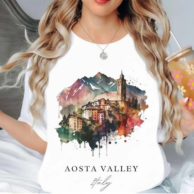 Aosta Valley Unisex Shirt Travel Gift Italy Trip Lovers Souvenir Tee