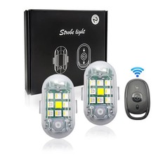 Wireless Remote Control LED Strobe Light for Car Auto Motorcycle Bike Drone Scoo