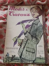 Modes & Traveaux French Fashion Magazine August (Aout) 1953