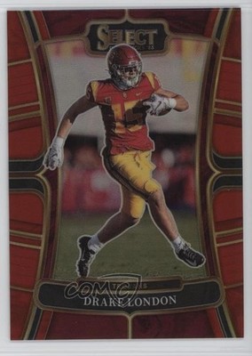 2023 Panini Select Draft Picks Concourse Red Prizm 126/149 Drake London #65 1j4c