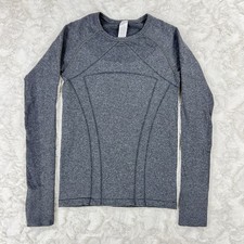 Ivivva by Lululemon Swiftly Fly Tech Seamless Long Sleeve Shirt Girls 10 Grey