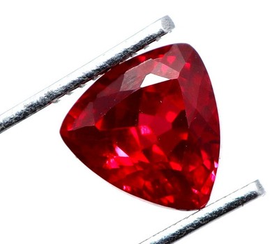 5.55 Ct Natural Burmese Red Ruby Trillion Cut AGL Certified Loose Gemstone