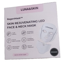 LUNA SKIN REGENMASK FACE AND NECK LED MASK SKIN CARE NEW Open Box