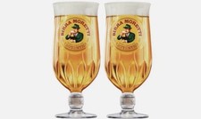 2x Birra Moretti One Pint 20oz Beer Glass Brand New LATEST DESIGN 2026 CE M26