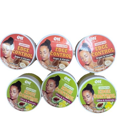 On Natural Organic Edge Control Hair Gel Argan & Keratin 2 days strong hold 1 oz