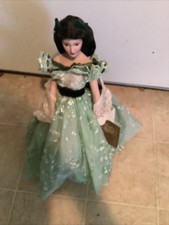 Franklin Mint Heirloom Scarlett O Hara Porcelain Doll Gone With The Wind