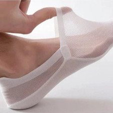 Men’s 3 Pairs Invisible Low Cut Socks Breathable Non-Slip Summer Mesh Thin UK