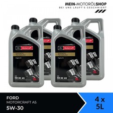 Original Ford Motorcraft A5 5W-30 ACEA A5/B5 API SP Motoröl 4x5 Liter = 20 Liter