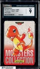 1996 VINTAGE Pokemon Bandai Carddass Red Card Charmander CGC 9 MINT