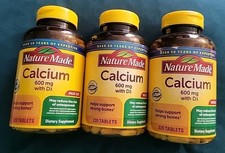 3 Nature Made Calcium 600mg With D3 220 Tabs Each -EXP: 4/27 