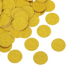200Pcs Round Confetti Glitter Confetti Table Decor,1.2x1.2Inch,Gold