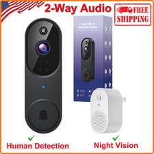 1080p Video Doorbell Camera Wireless with Chime, AI Human Detection, 2-Way Audio