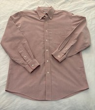L.L. Bean 100 Cotton Wrinkle Resistant LSlv Button Down Shirt. Pink. 15-32