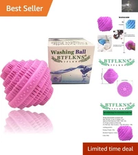 Ceramic Laundry Balls - Eco-Friendly, Lasts 2 , Large Pink Design