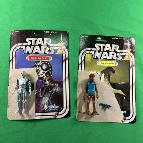 1979 Vintage Kenner Star Wars 21 Back Lot Of 2 Figures w/ Card Backs- Complete